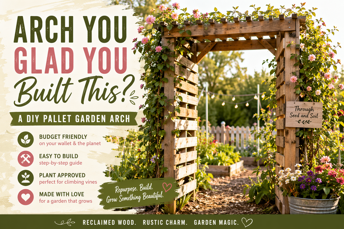 🌿 “Arch You Glad You Built This?” – A Pun-Filled Guide to a DIY Pallet Garden Arch 🌿