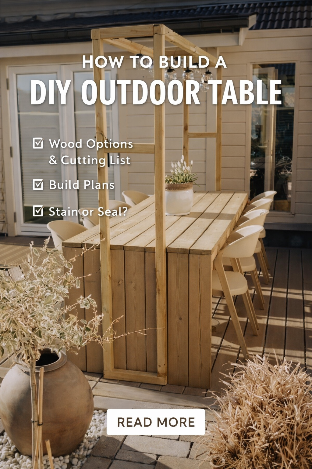 🌿 “Table It for Later? Nope—Let’s Build It!” DIY: Outdoor Table🌿
