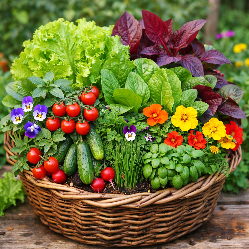 How to Grow a Salad Basket Garden: The Ultimate Container Garden for Fresh Salads All Summer