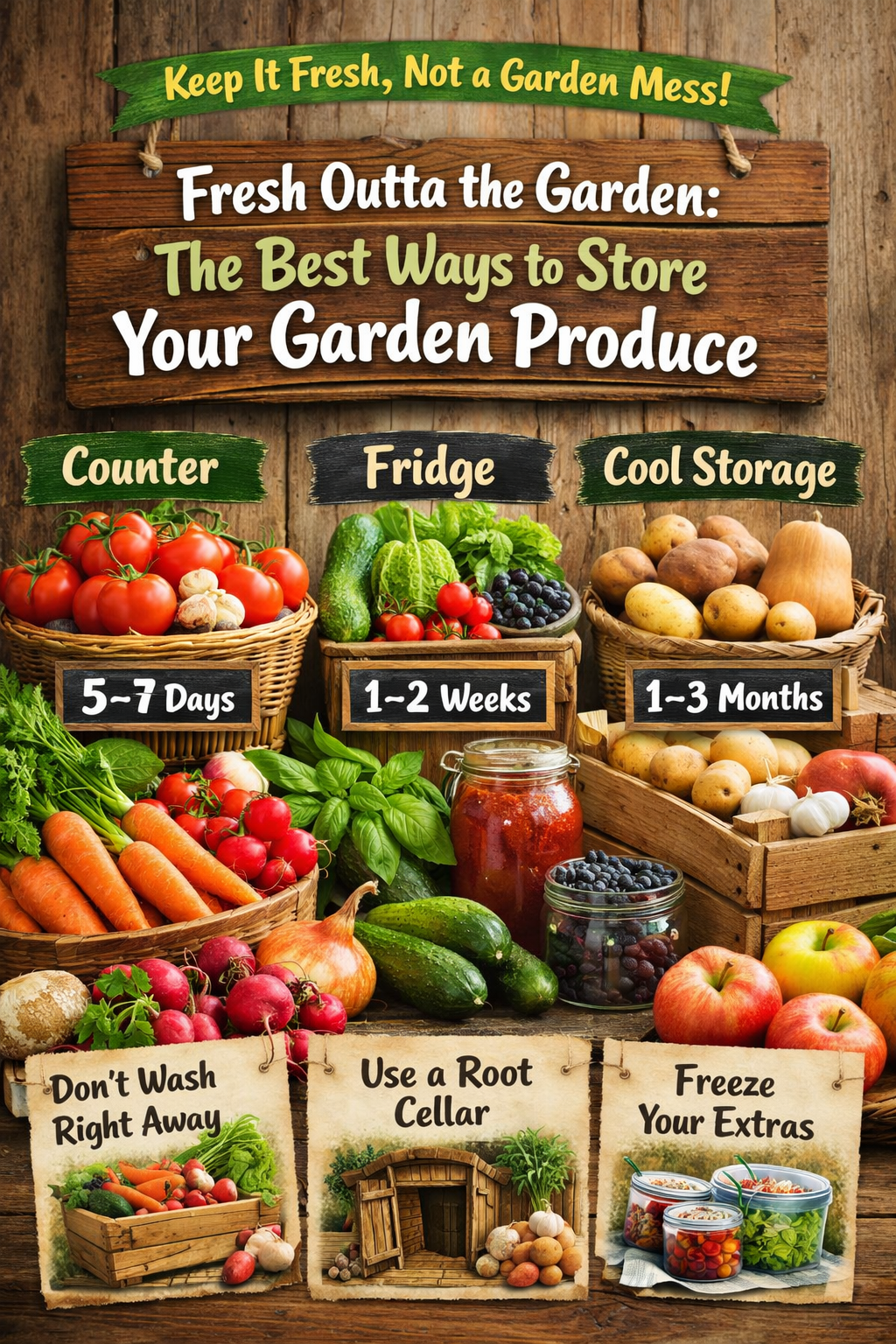 Fresh Outta the Garden: The Best Ways to Store Garden Produce