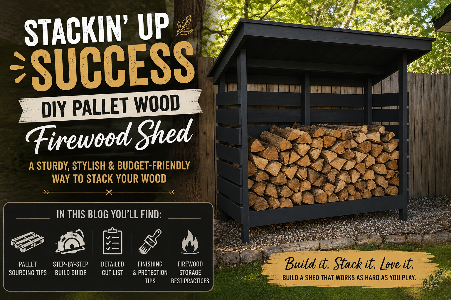 Stackin’ Up Success: A Pallet Wood Firewood Shed DIY That’s Log-ically Awesome