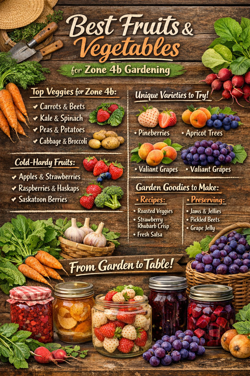 🌱 Thriving in Zone 4b: The Best Fruits &amp; Vegetables + How to Make the Most of Your Harvest
