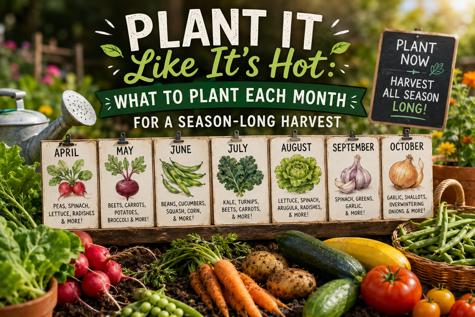 Plant It Like It's Hot: What to Plant Each Month for a Season-Long Harvest