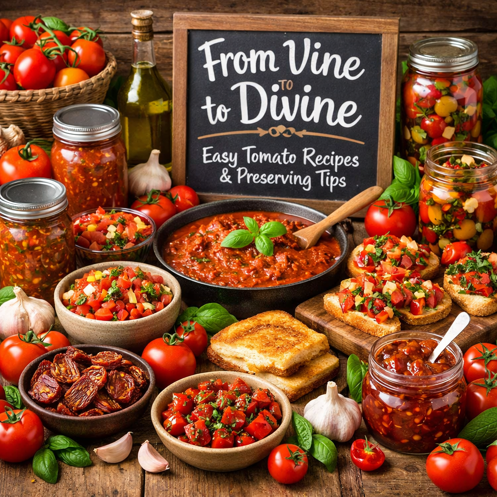From Vine to Divine: Easy Tomato Recipes to Use, Preserve, and Brag About 🍅