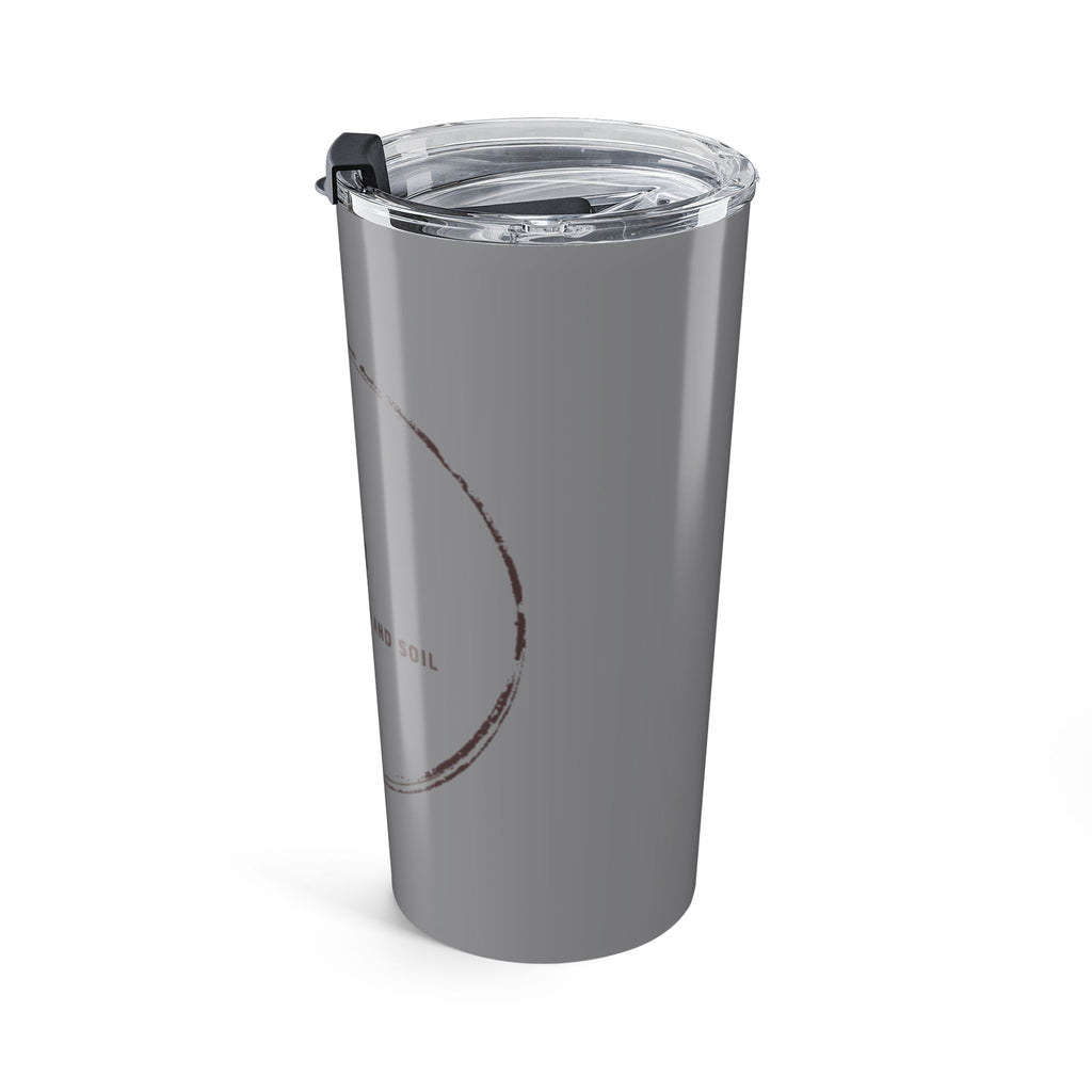 20oz Stainless Tumbler – 'Through Seed and Soil' Minimal Farmhouse Travel Mug
