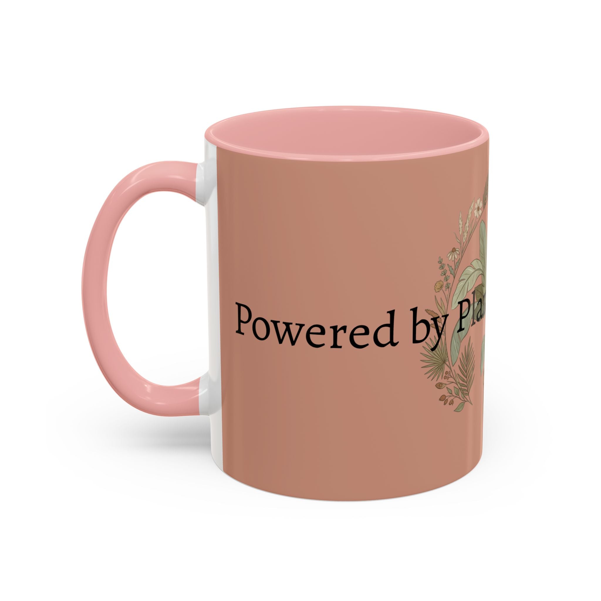 Plant Mom Energy Accent Coffee Mug — Floral Potted Plant Design (11/15 oz)