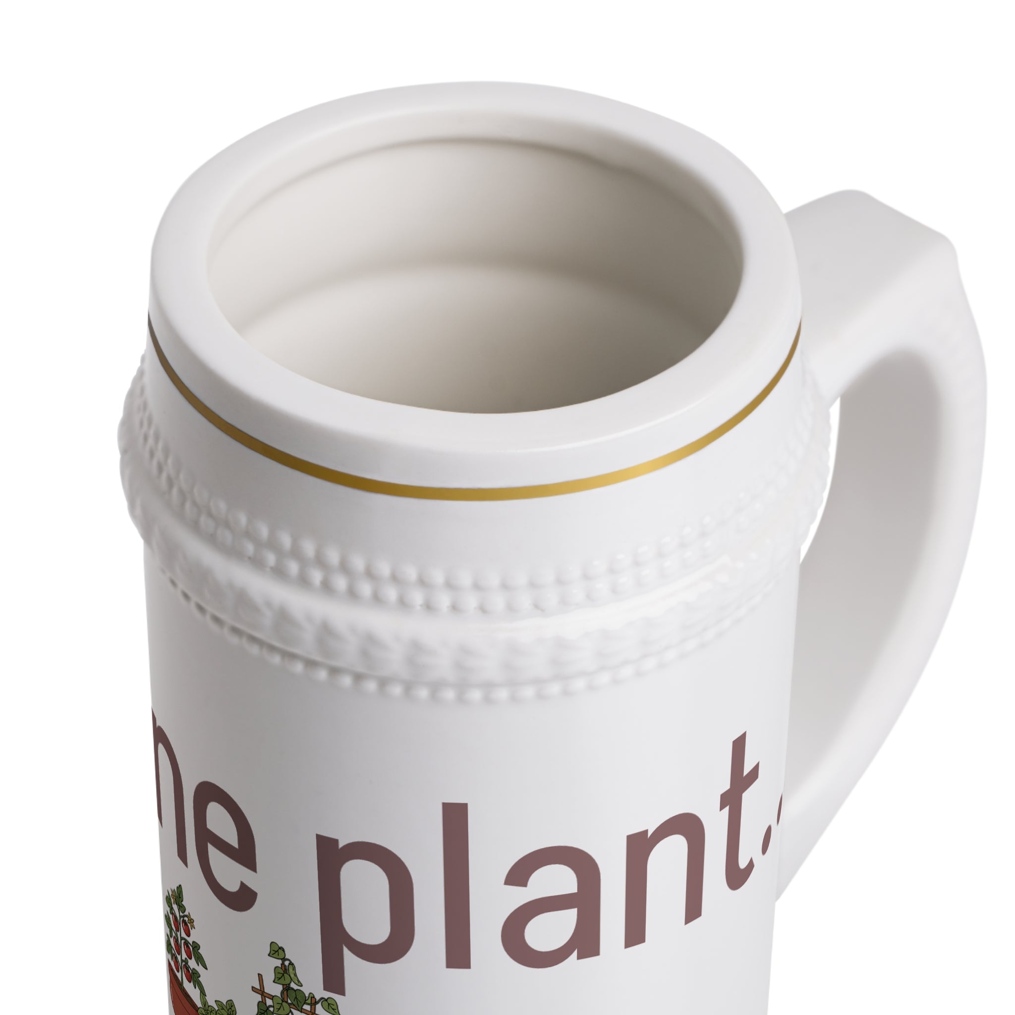 Just One Plant Stein Mug – Funny Plant Lover Beer Stein with Potted Plant Design