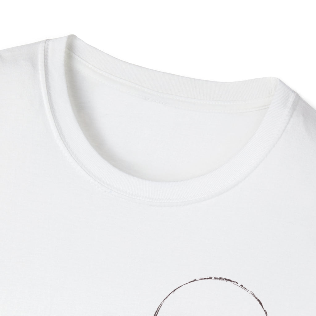 T-Shirt — "Through Seed and Soil" Minimal Circular Logo Tee with QR Back