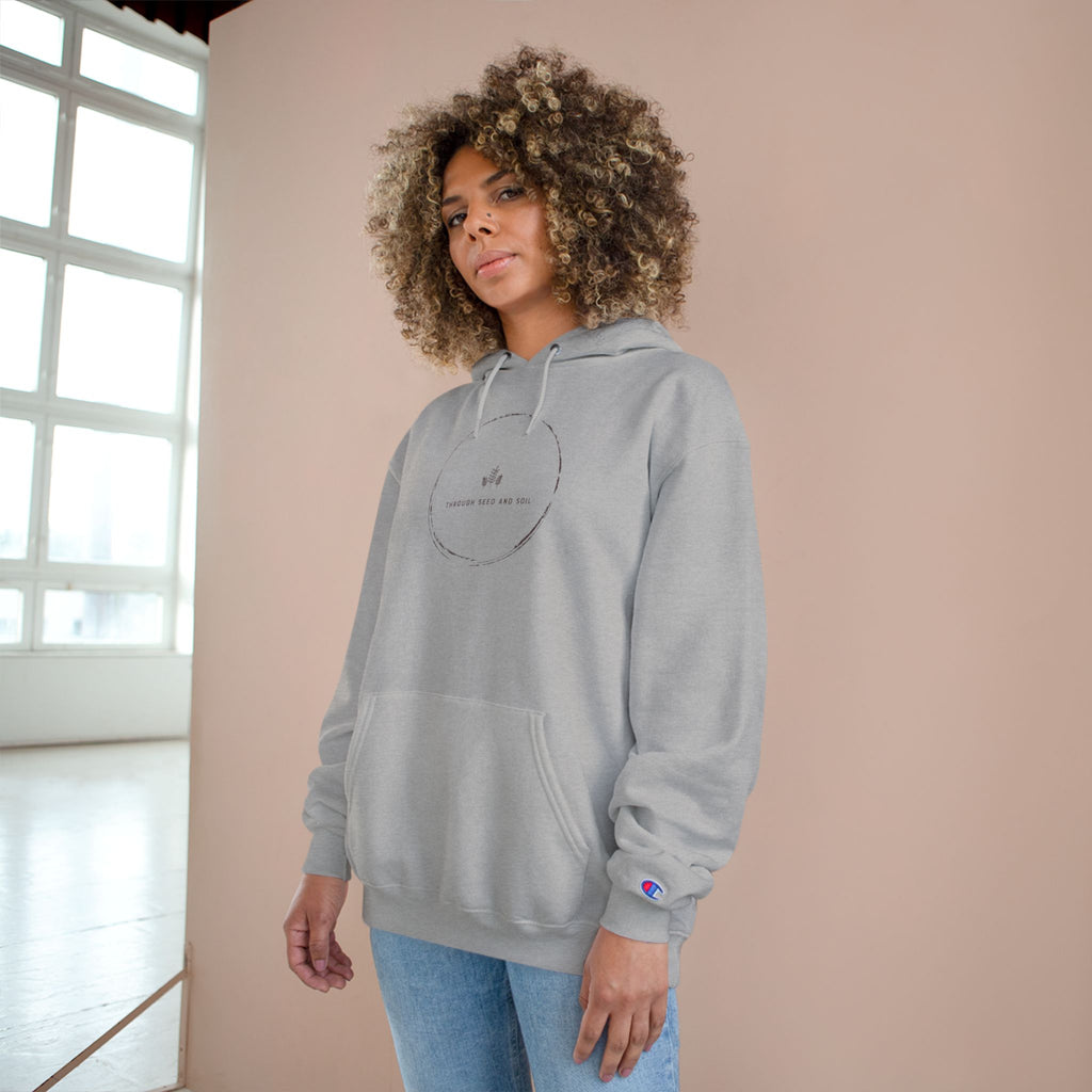 Champion Hoodie — Minimal Circle Logo Pullover