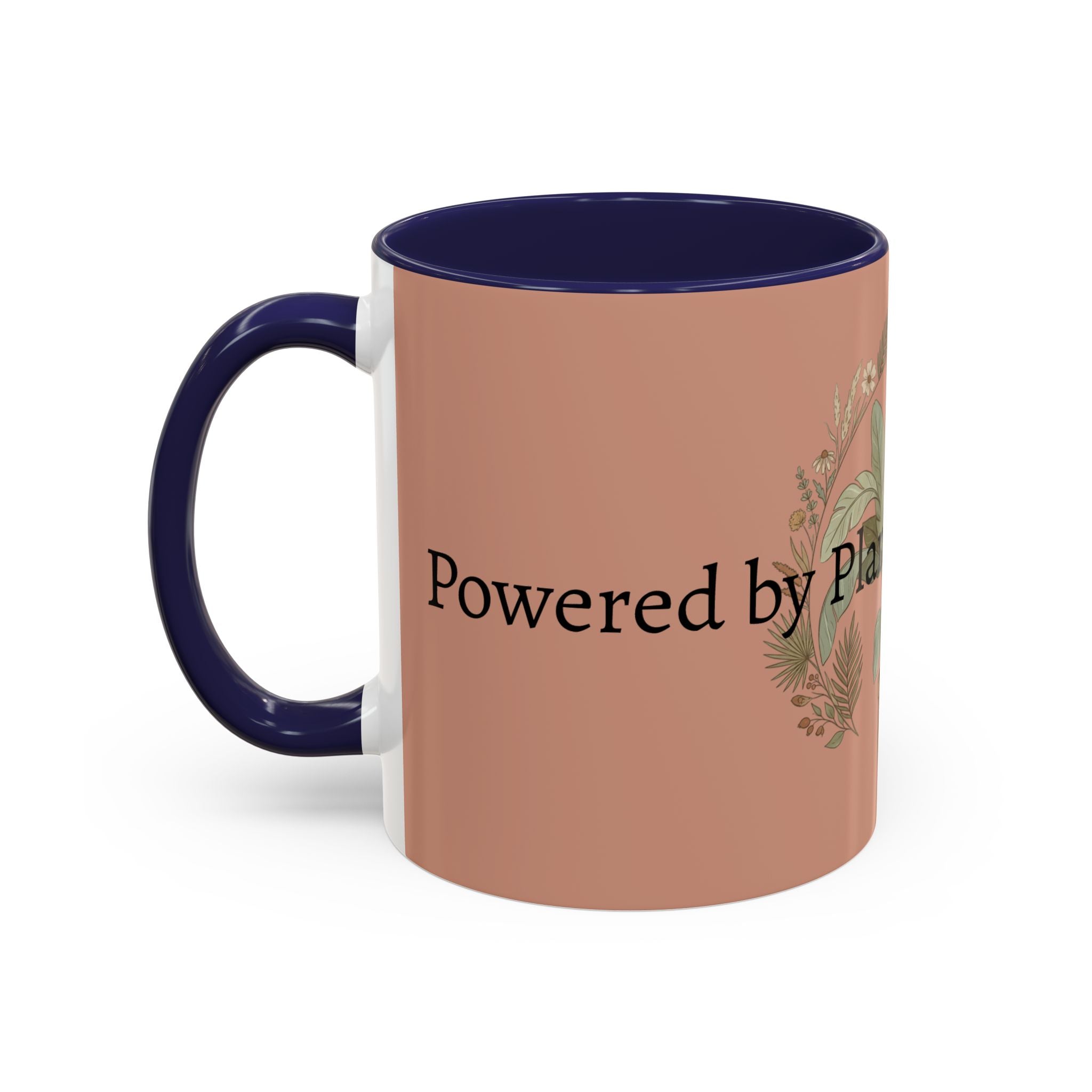 Plant Mom Energy Accent Coffee Mug — Floral Potted Plant Design (11/15 oz)