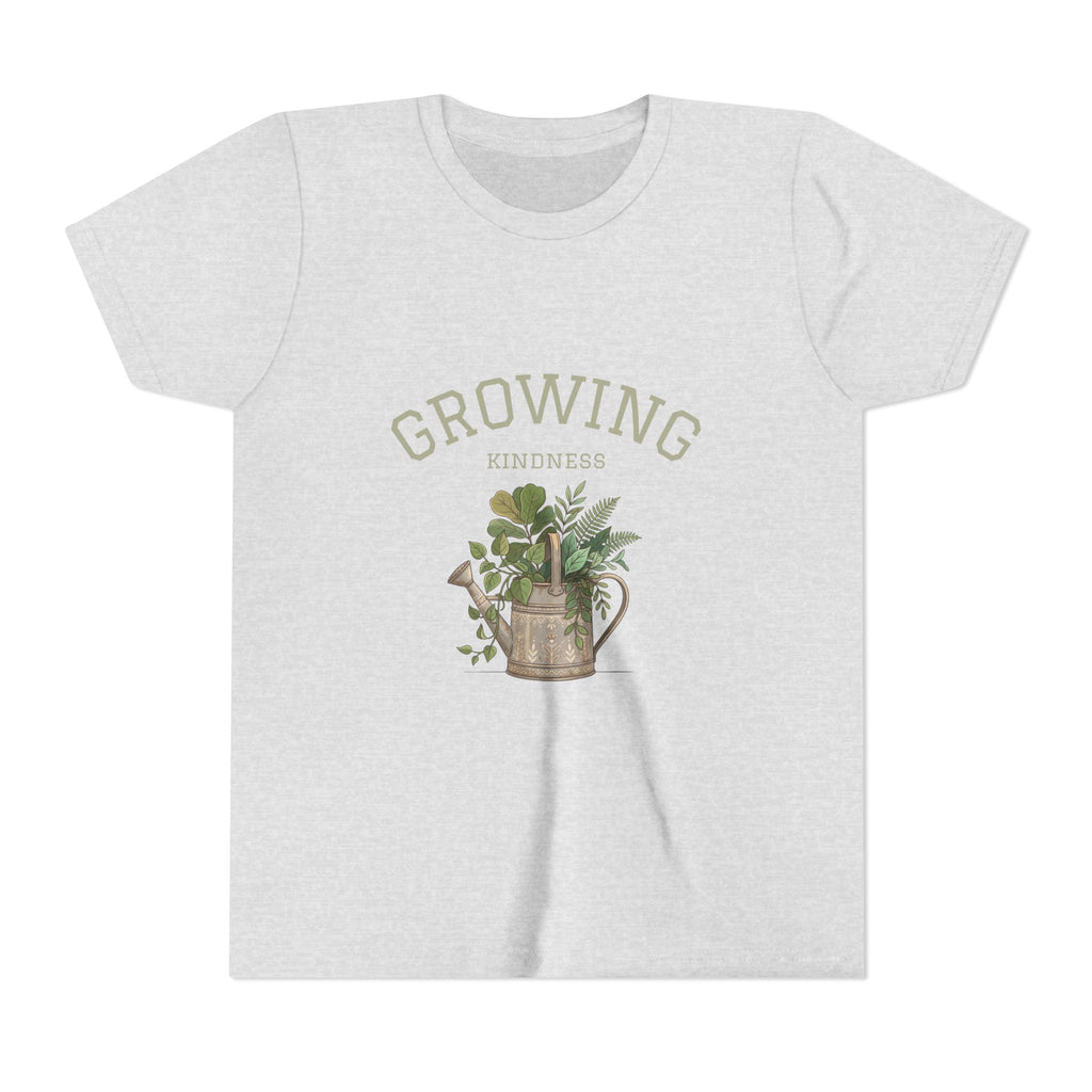 Growing Kindness Youth T-Shirt — Plant Watering Can Graphic Tee