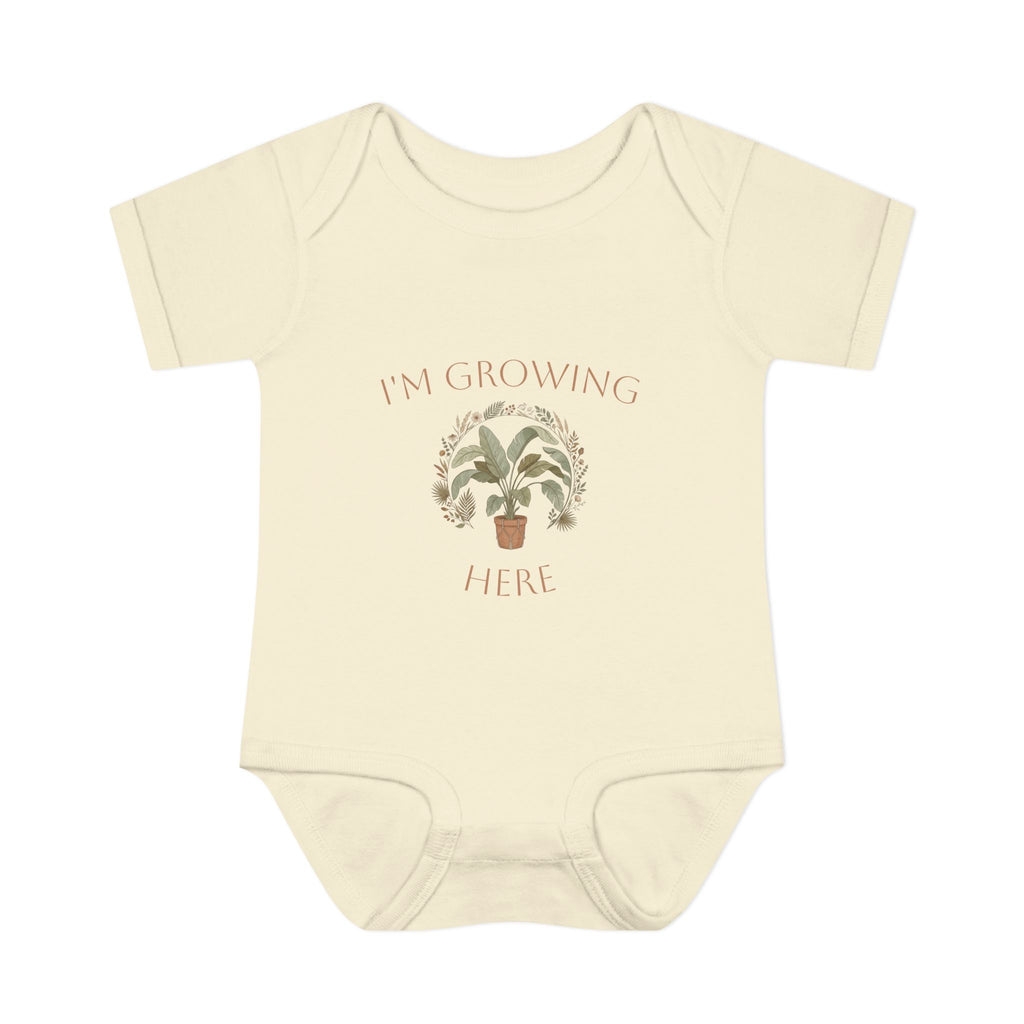 I'm Growing Here Baby Bodysuit — Plant-Themed Infant Onesie