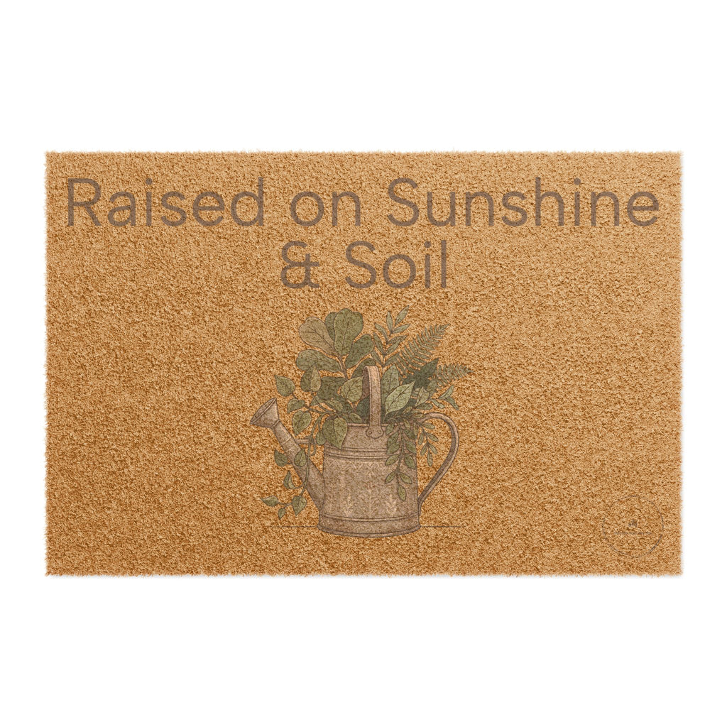 Raised on Sunshine & Soil Doormat — Gardeners’ Welcome Coir Mat