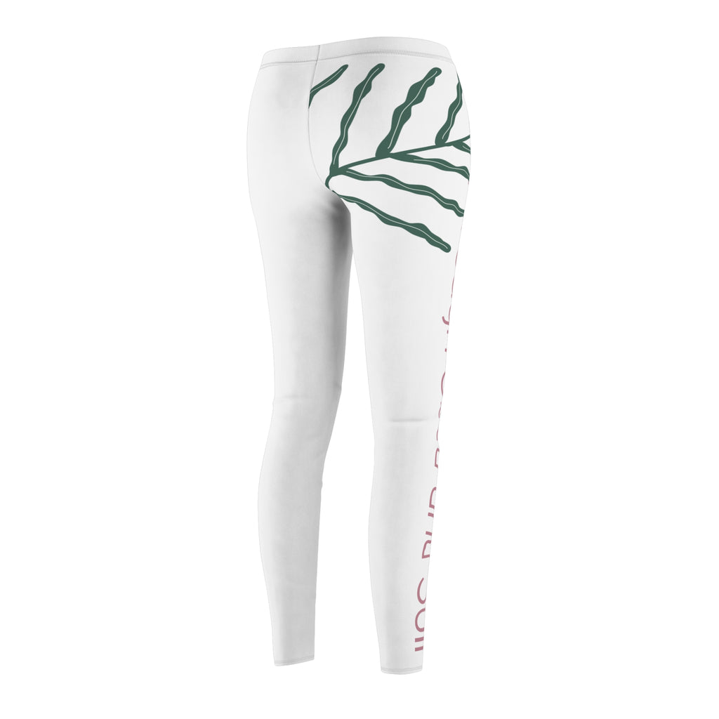 Seed and Soil Floral Leggings — "Through Seed and Soil" Garden Quote Leggings