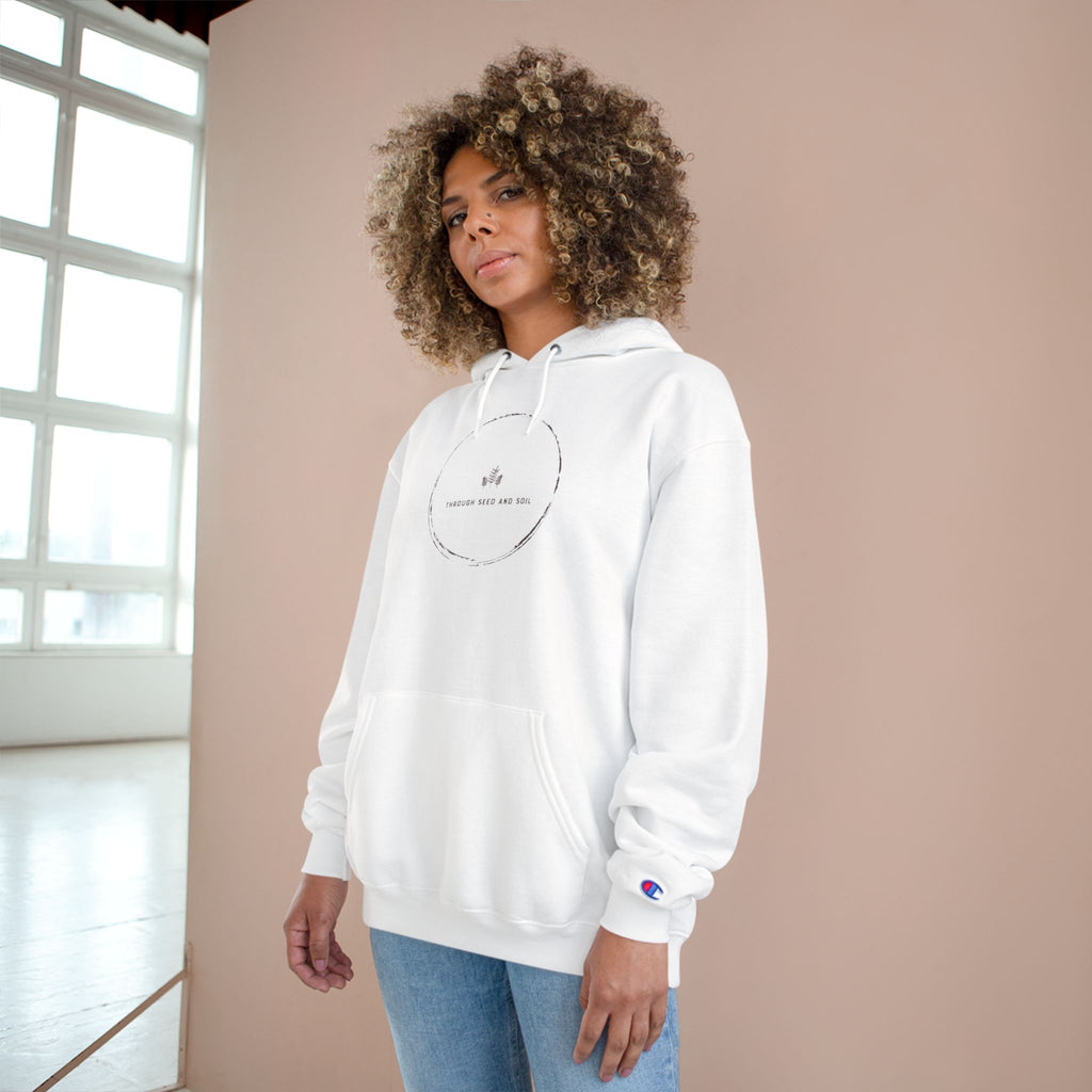 Champion Hoodie — Minimal Circle Logo Pullover