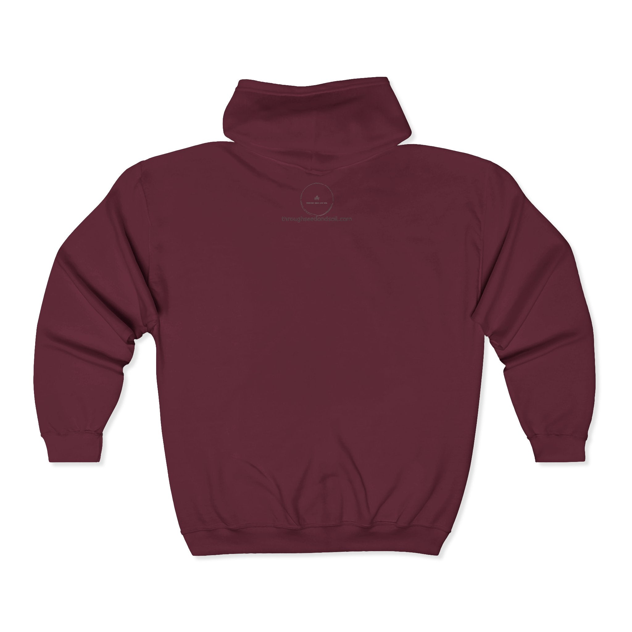 Stay Grounded Zip Hoodie — Earthy Nature Graphic Full-Zip Sweatshirt
