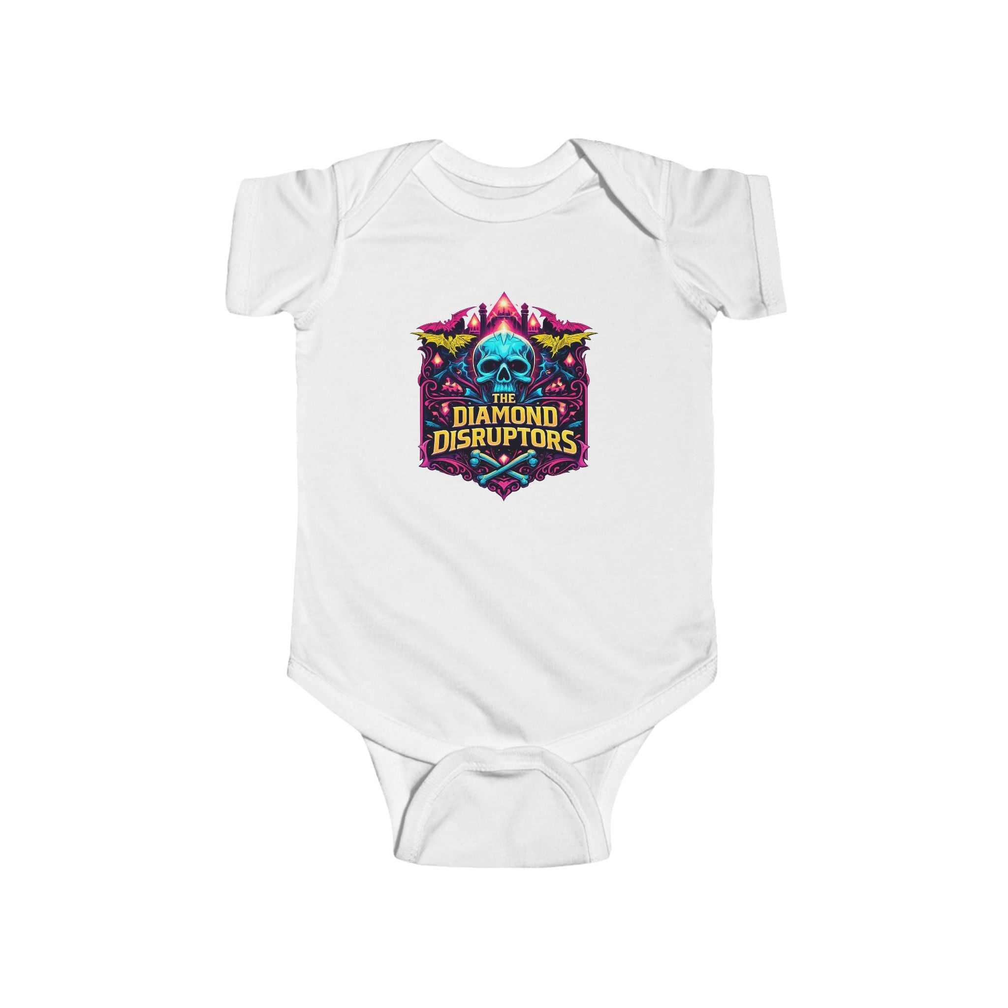 Infant Bodysuit — 'Diamond Disruptors' Skull Logo Baby One-Piece (Custom Name & Number)