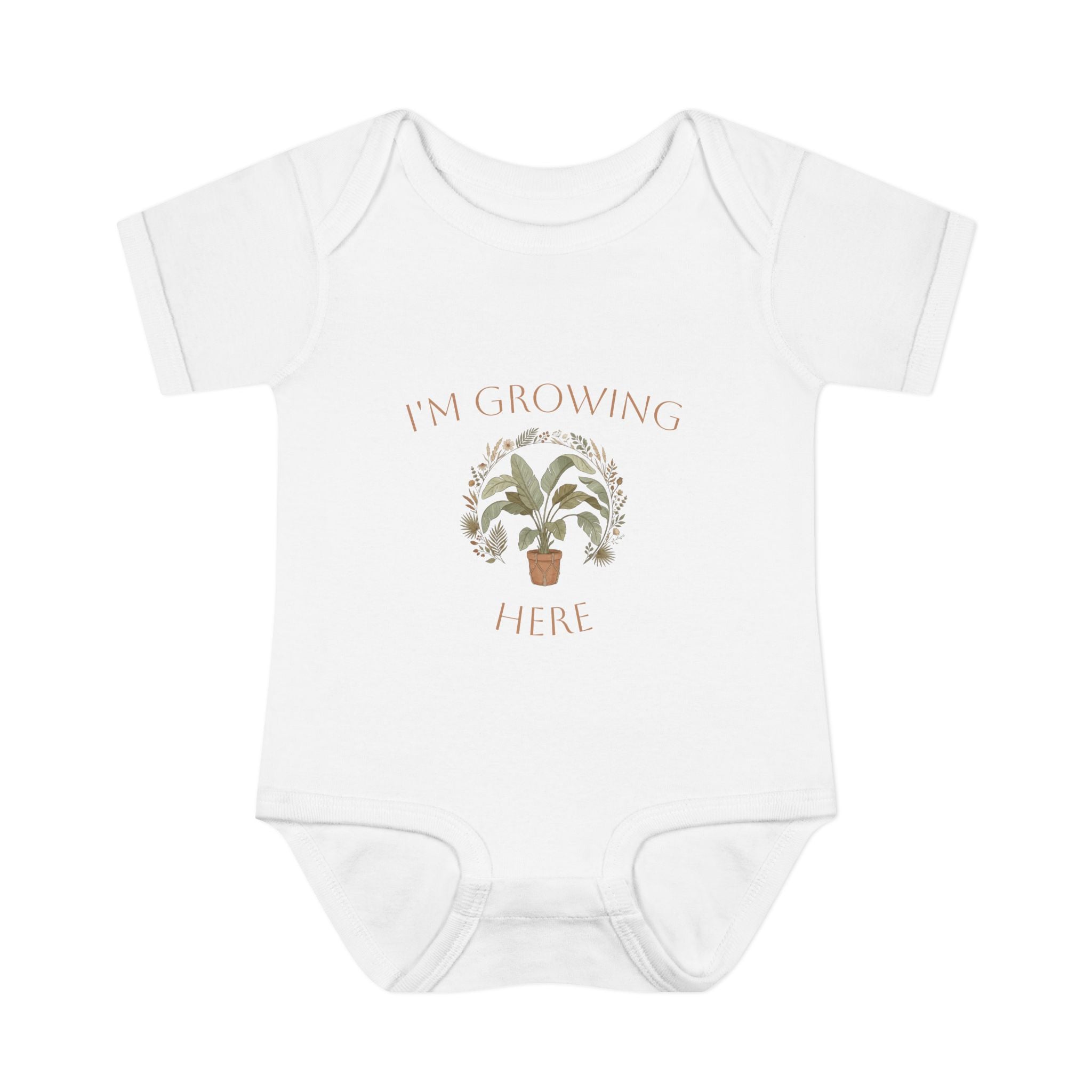 I'm Growing Here Baby Bodysuit — Plant-Themed Infant Onesie