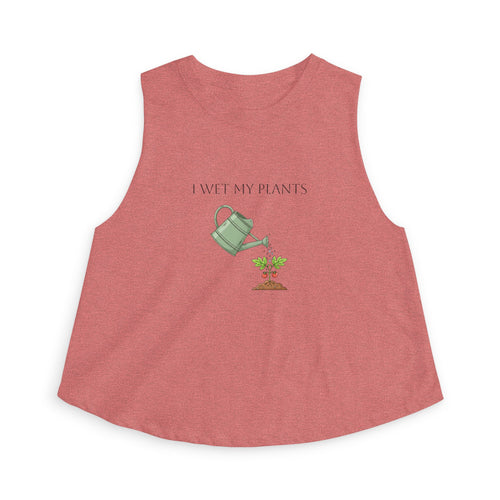 Crop Top — I Wet My Plants Watering Can Graphic (Women’s Gardening Tank)
