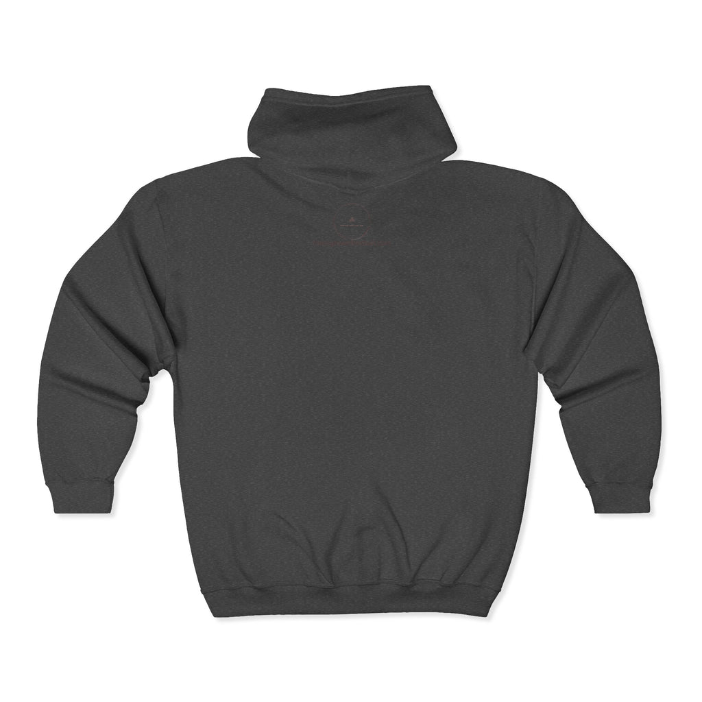 Stay Grounded Zip Hoodie — Earthy Nature Graphic Full-Zip Sweatshirt