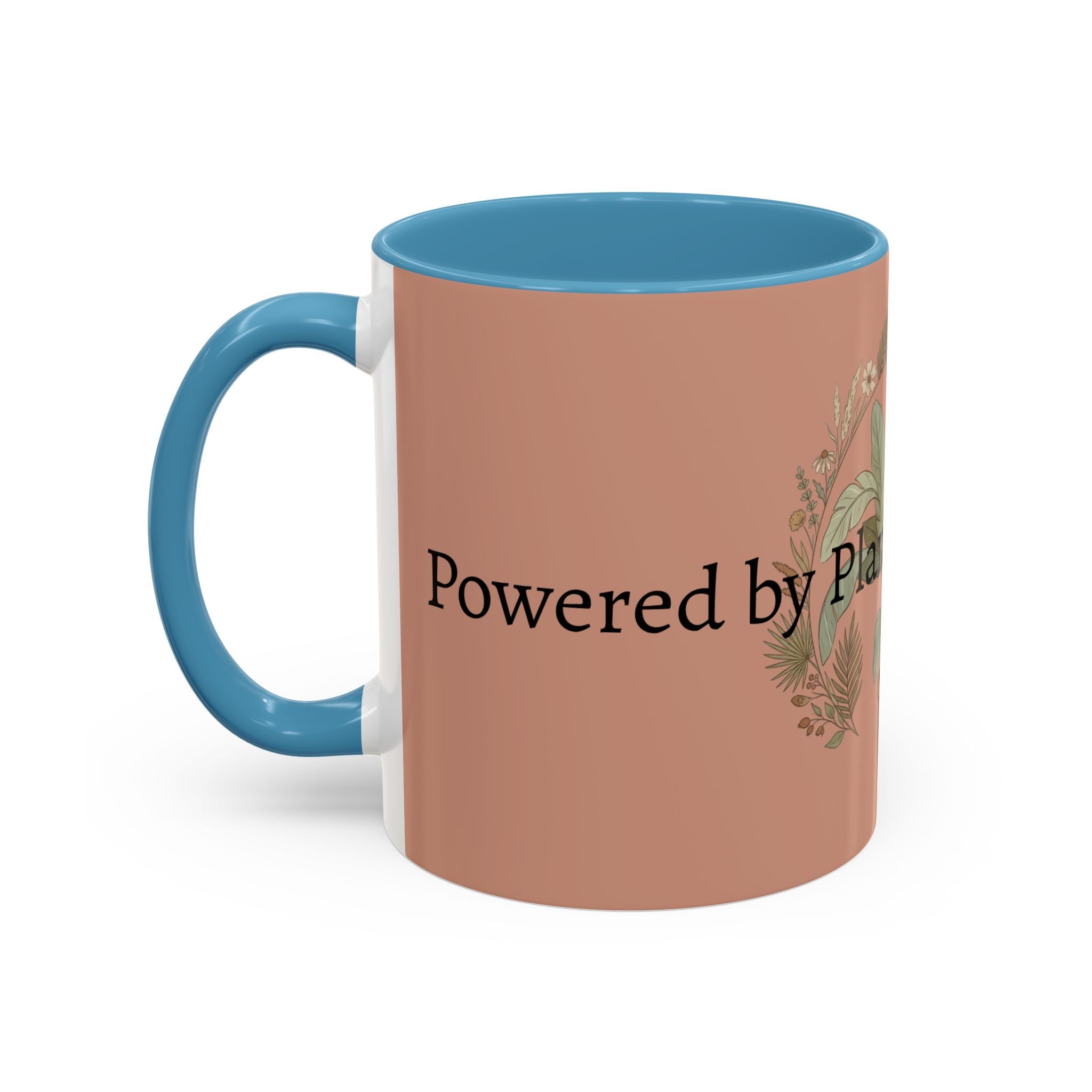 Plant Mom Energy Accent Coffee Mug — Floral Potted Plant Design (11/15 oz)