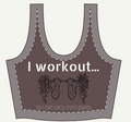 Workout Sports Bra — "I workout... so I can eat more cake" Activewear