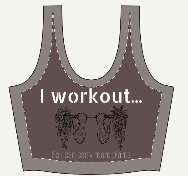 Workout Sports Bra — "I workout... so I can eat more cake" Activewear