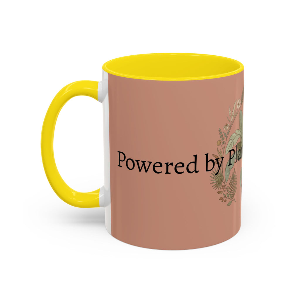 Plant Mom Energy Accent Coffee Mug — Floral Potted Plant Design (11/15 oz)
