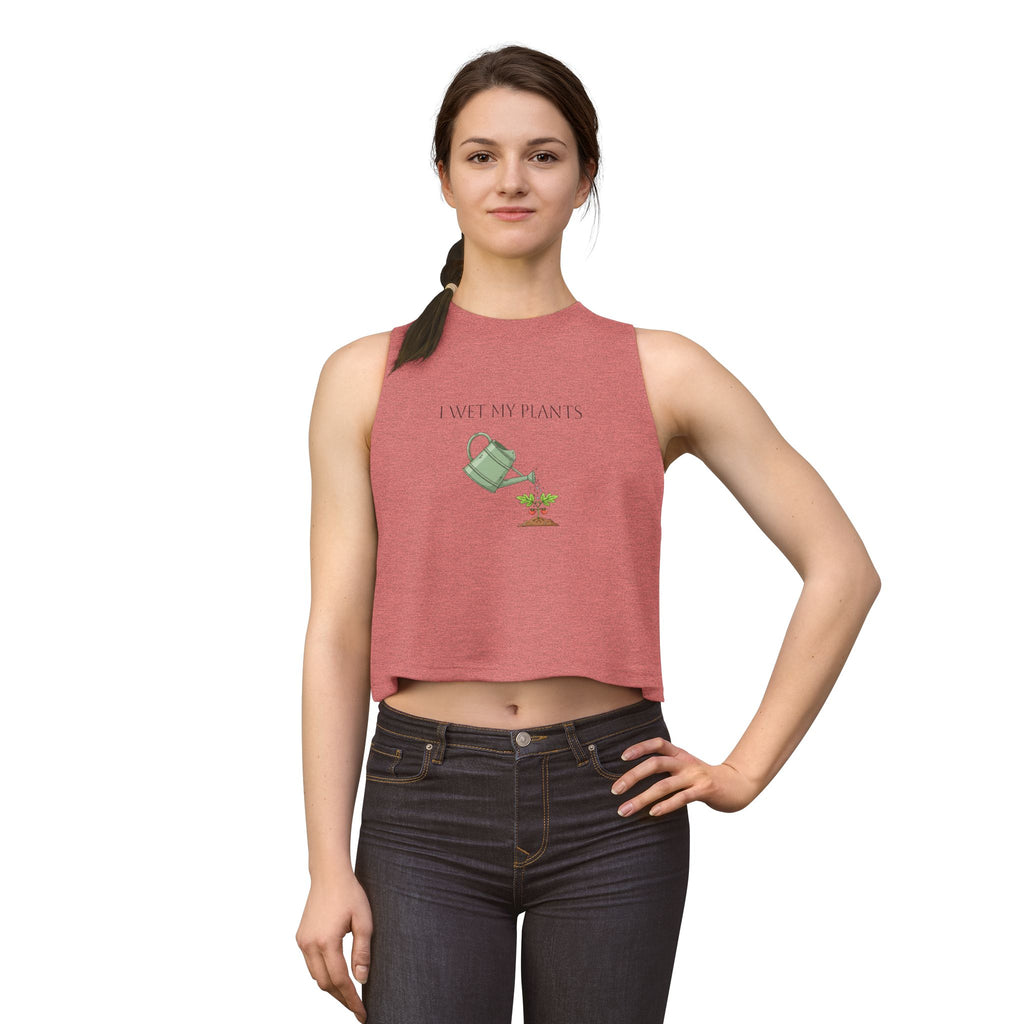 Crop Top — I Wet My Plants Watering Can Graphic (Women’s Gardening Tank)