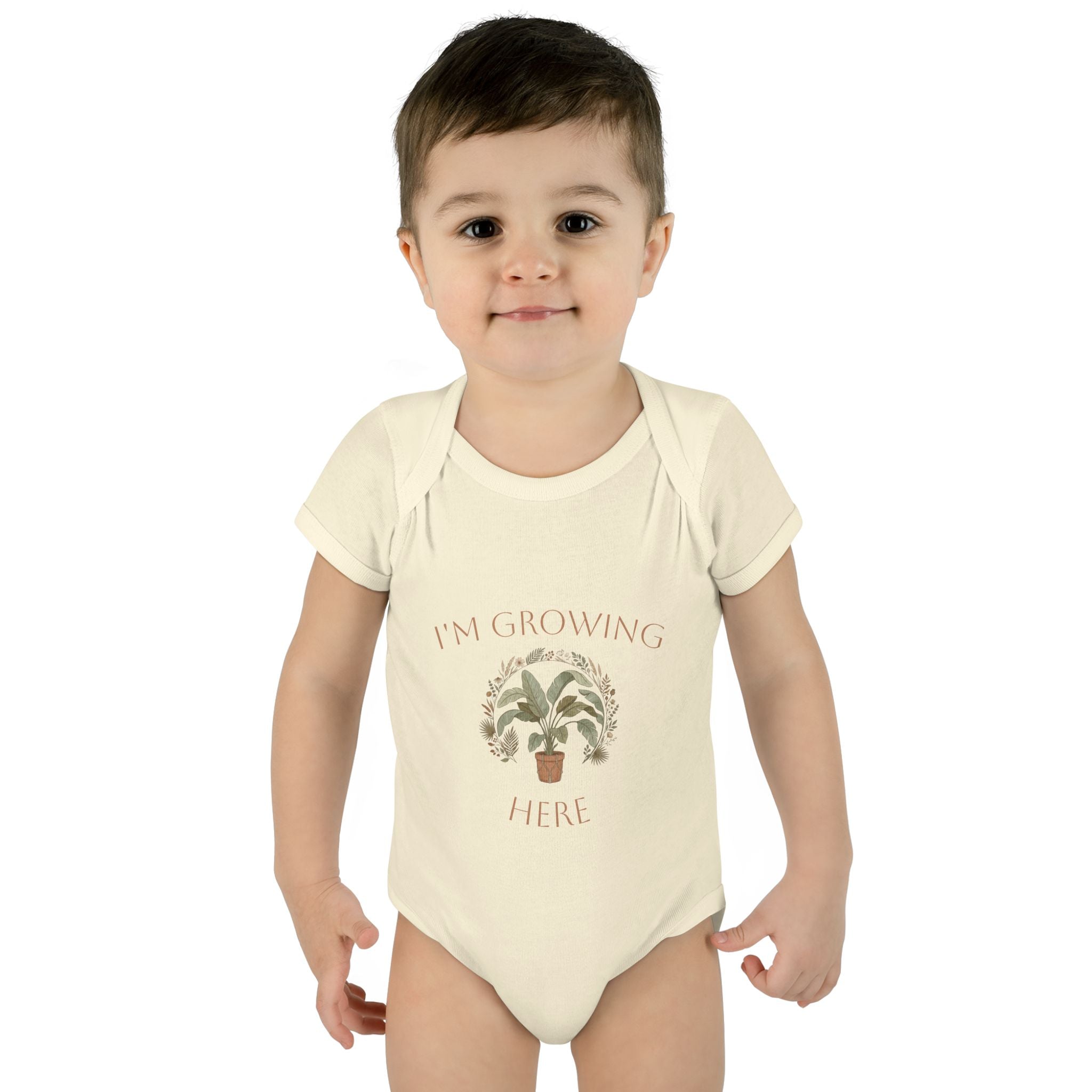 I'm Growing Here Baby Bodysuit — Plant-Themed Infant Onesie