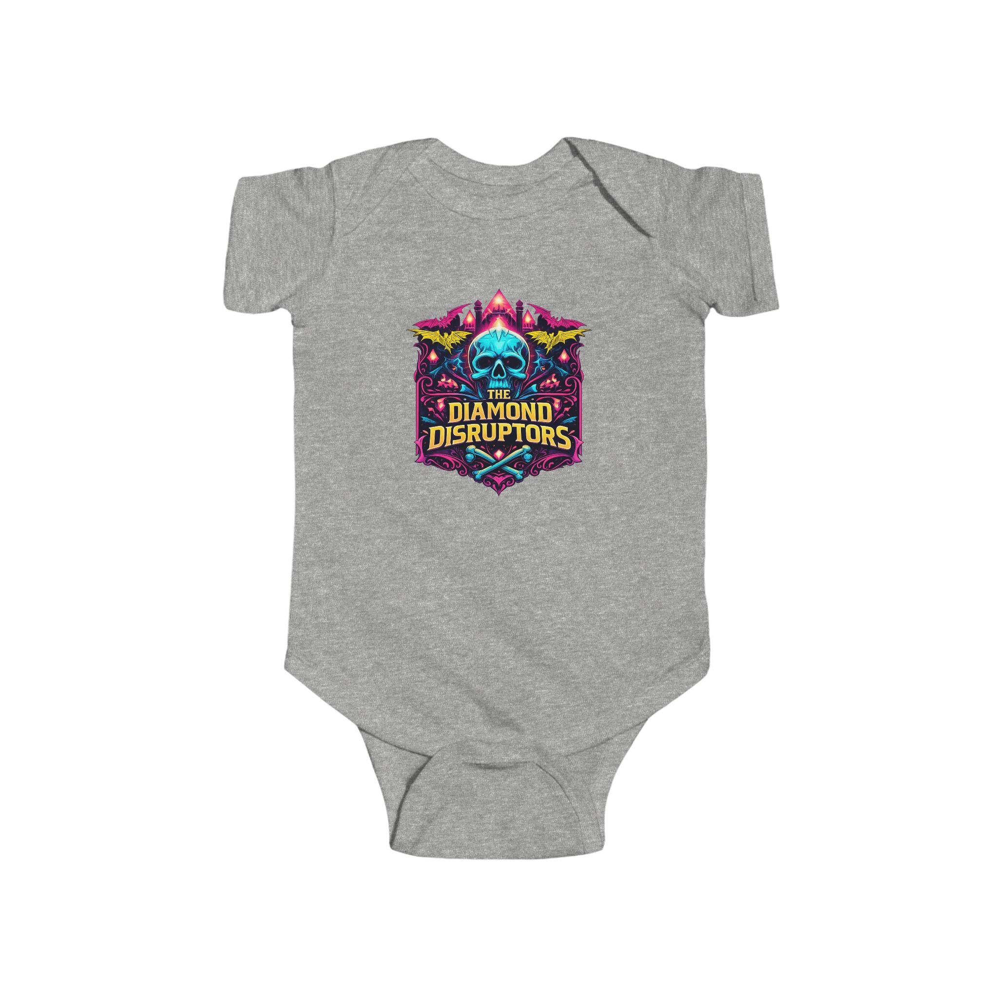 Infant Bodysuit — 'Diamond Disruptors' Skull Logo Baby One-Piece (Custom Name & Number)