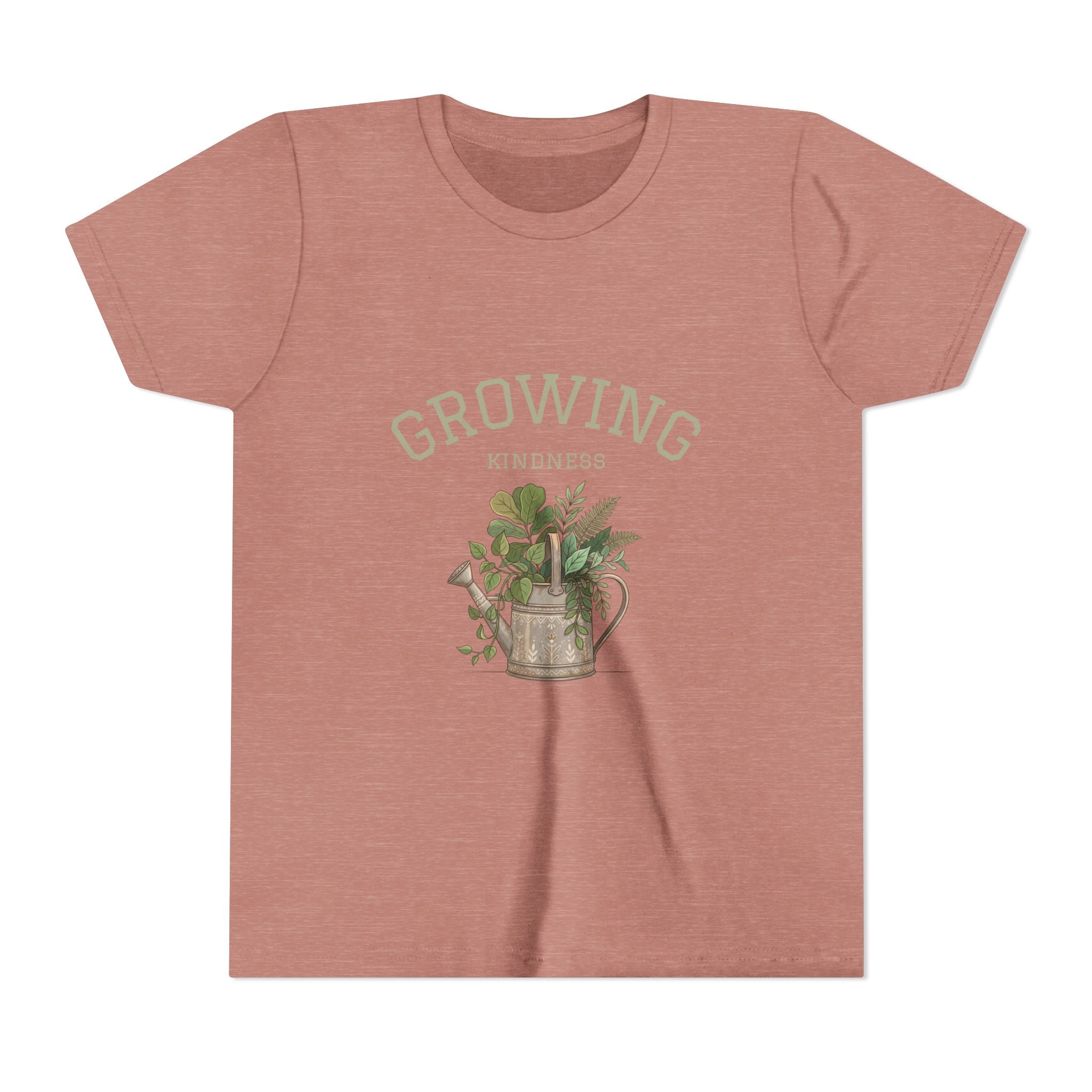 Growing Kindness Youth T-Shirt — Plant Watering Can Graphic Tee