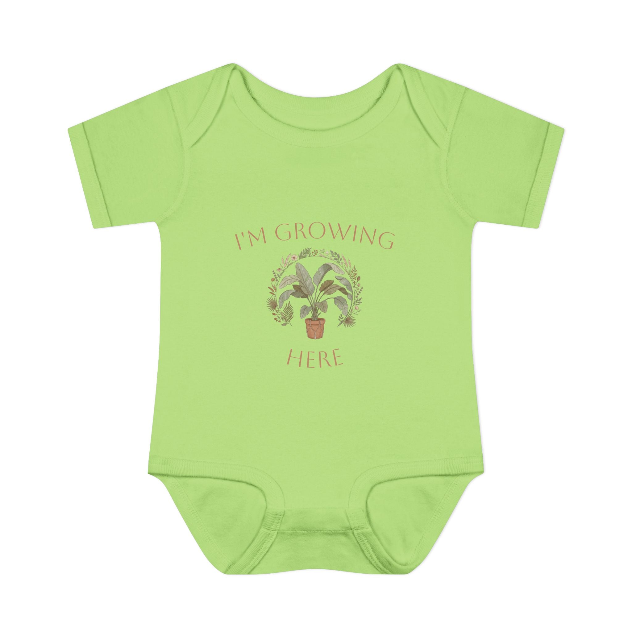 I'm Growing Here Baby Bodysuit — Plant-Themed Infant Onesie