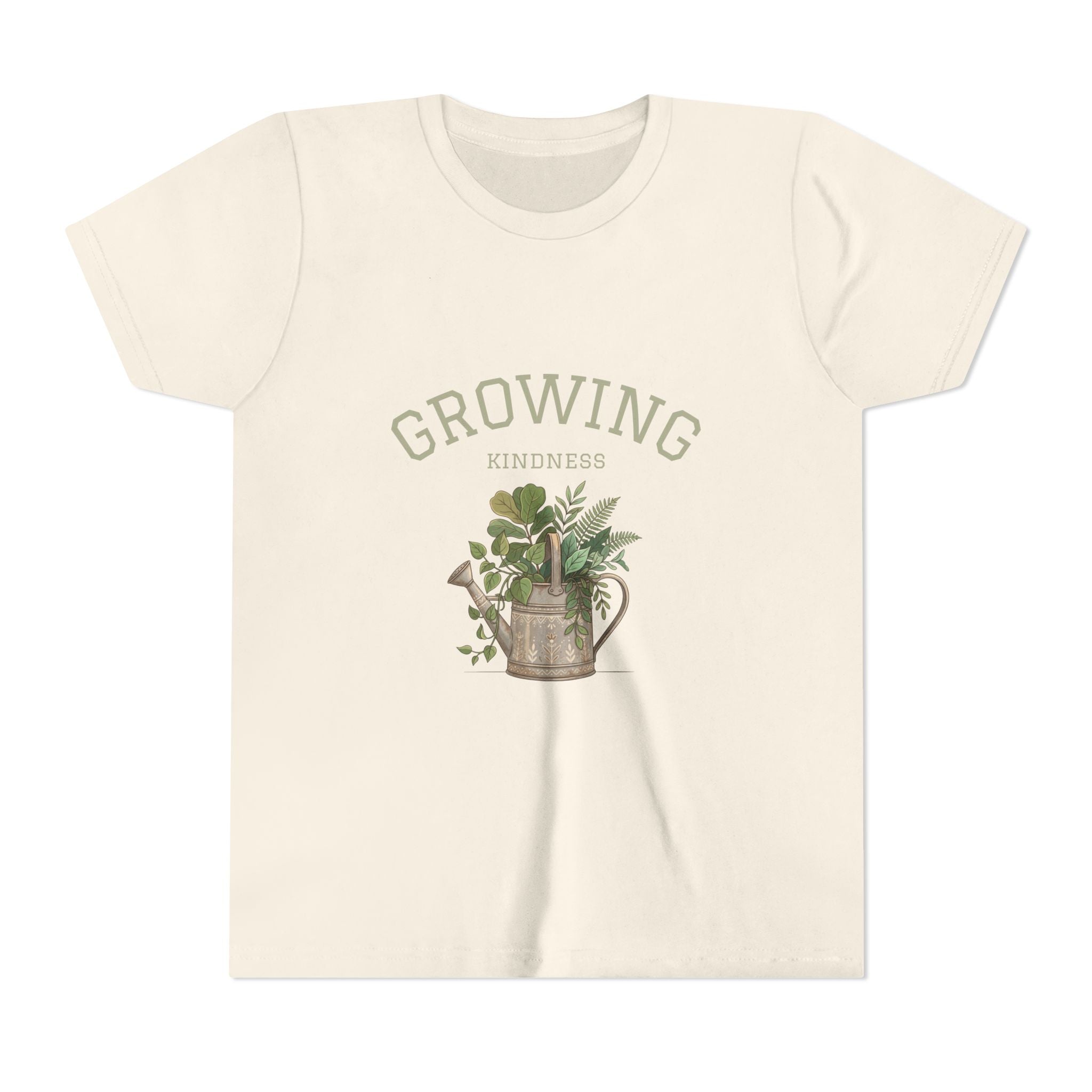 Growing Kindness Youth T-Shirt — Plant Watering Can Graphic Tee