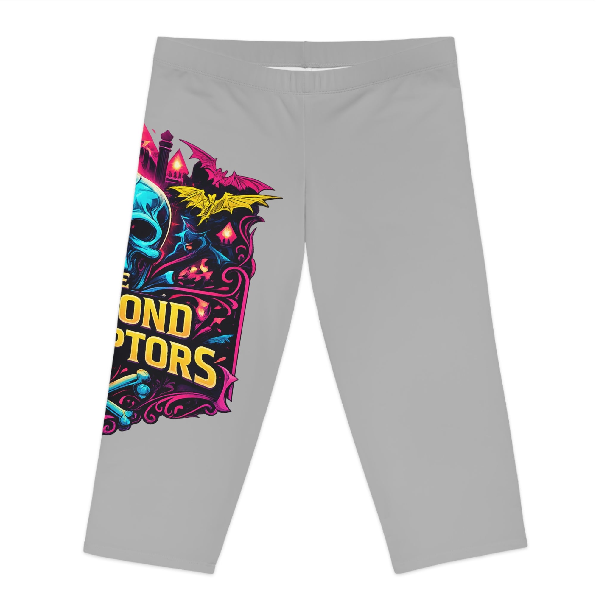 Skull & Bats Capri Leggings — The Diamond Disruptors Graphic Capri