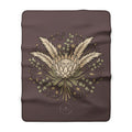 Botanical Protea Sherpa Fleece Blanket – Cozy Floral Throw for Home & Gifts