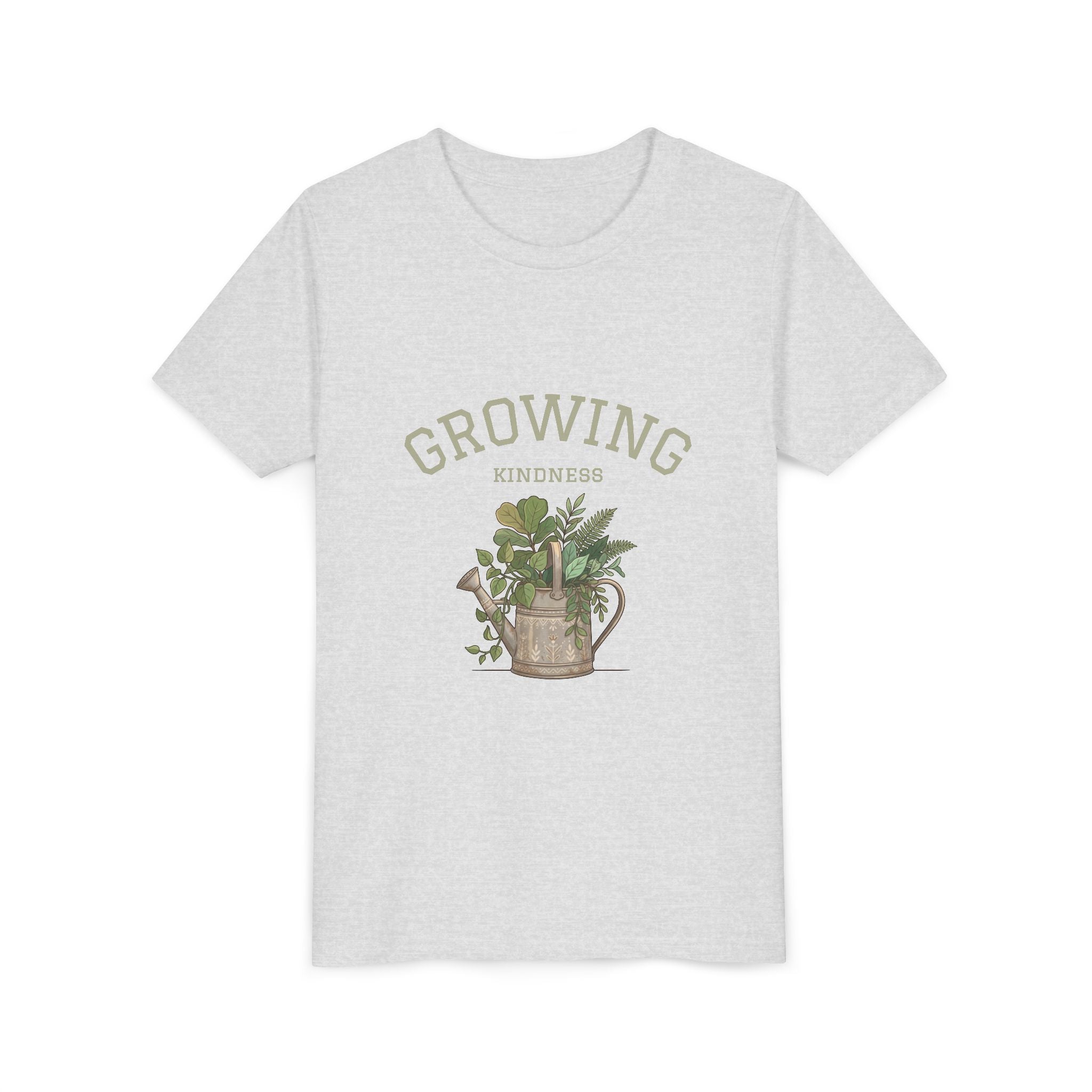 Growing Kindness Youth T-Shirt — Plant Watering Can Graphic Tee
