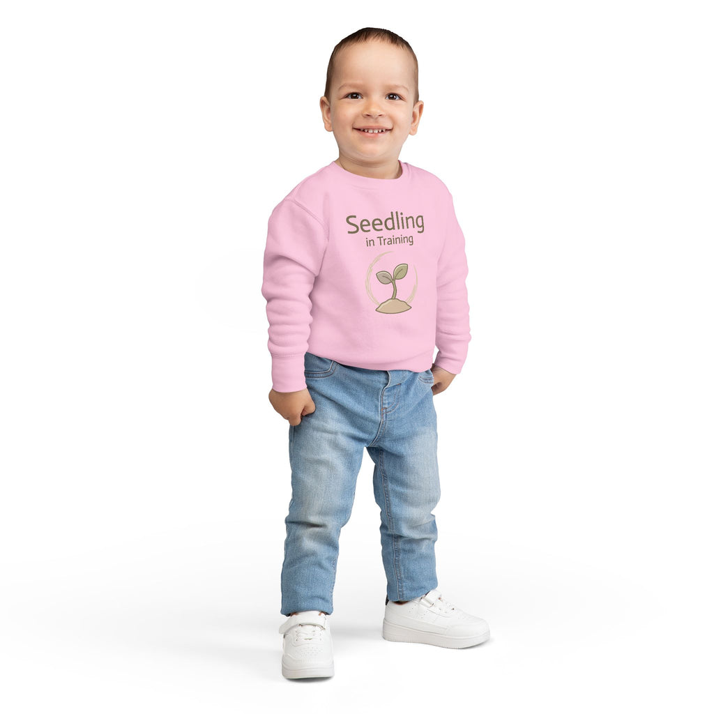 Seedling in Training Toddler Sweatshirt — Cute Plant Sprout Kids Pullover