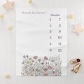 Floral Milestone Baby Blanket — "Watch Me Grow" Monthly Photo Prop