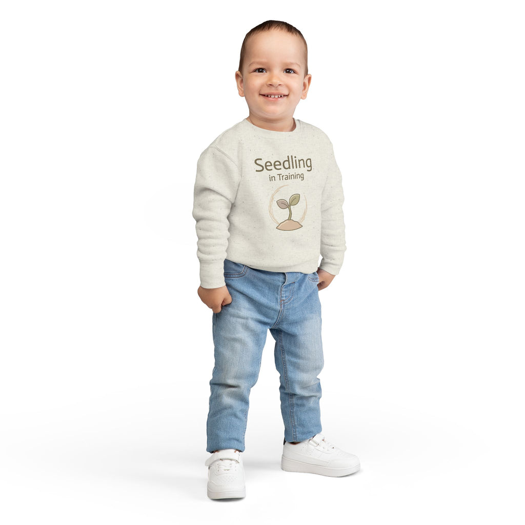 Seedling in Training Toddler Sweatshirt — Cute Plant Sprout Kids Pullover