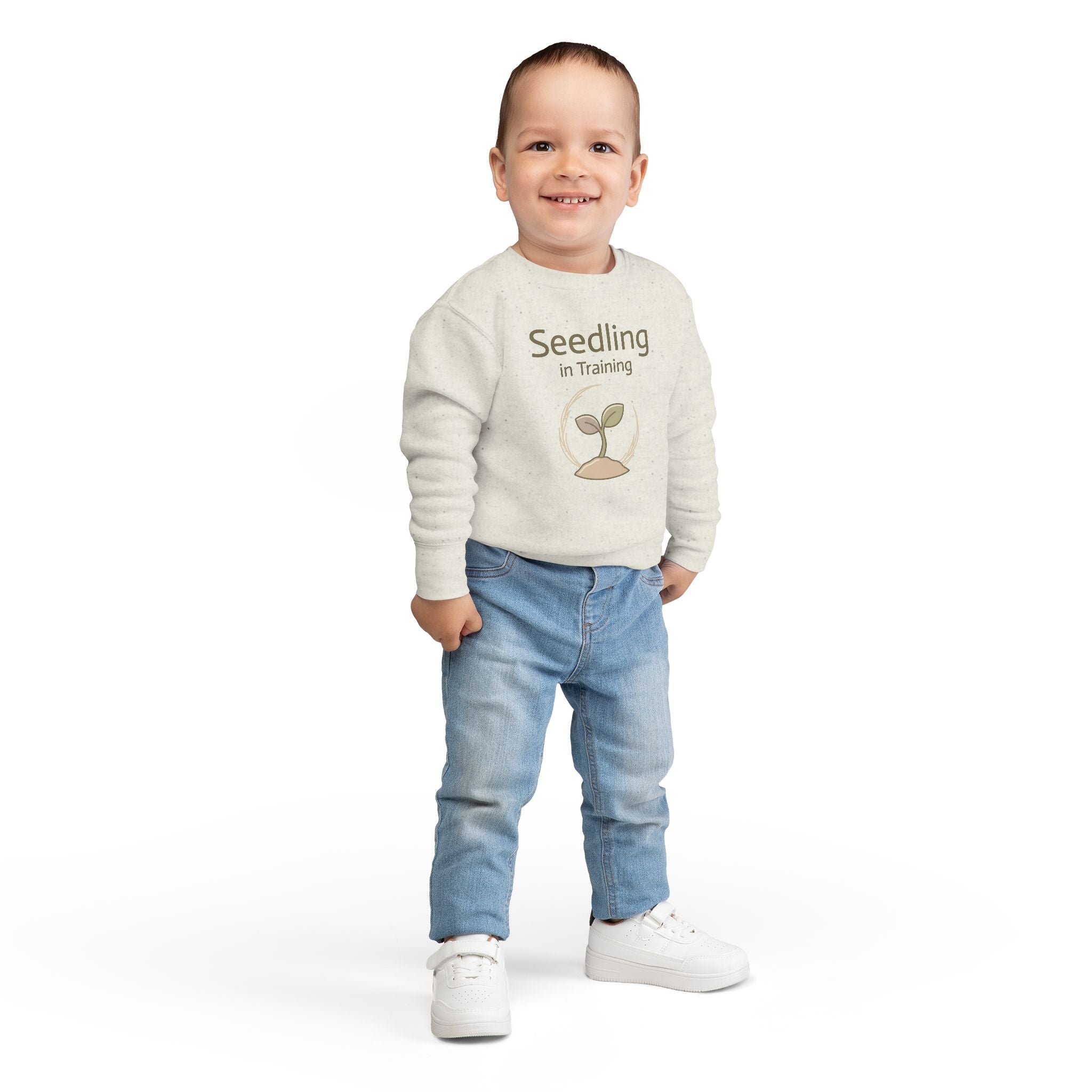 Seedling in Training Toddler Sweatshirt — Cute Plant Sprout Kids Pullover