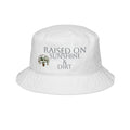 Raised on Sunshine & Dirt Embroidered Bucket Hat — Floral Palm Summer Sun Hat
