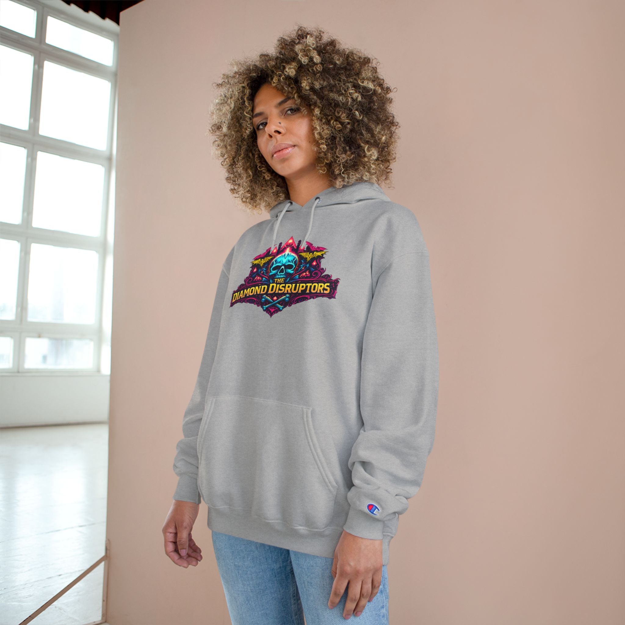 Champion Hoodie — Diamond Disruptors Graphic Hoodie with Custom Back Name & Number