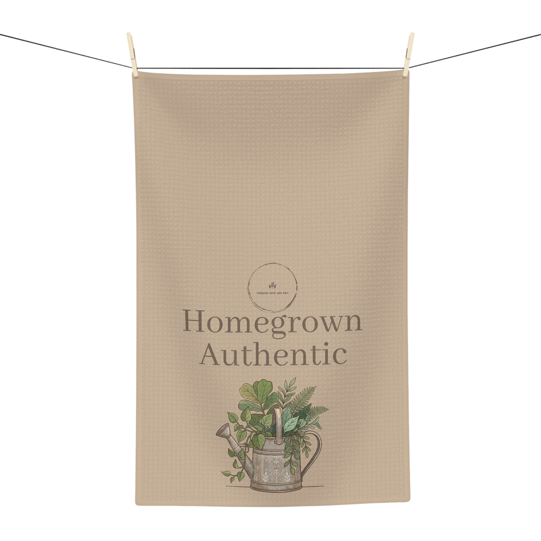 Homegrown Authentic Microfiber Tea Towel – Vintage Herb Garden Kitchen Towel