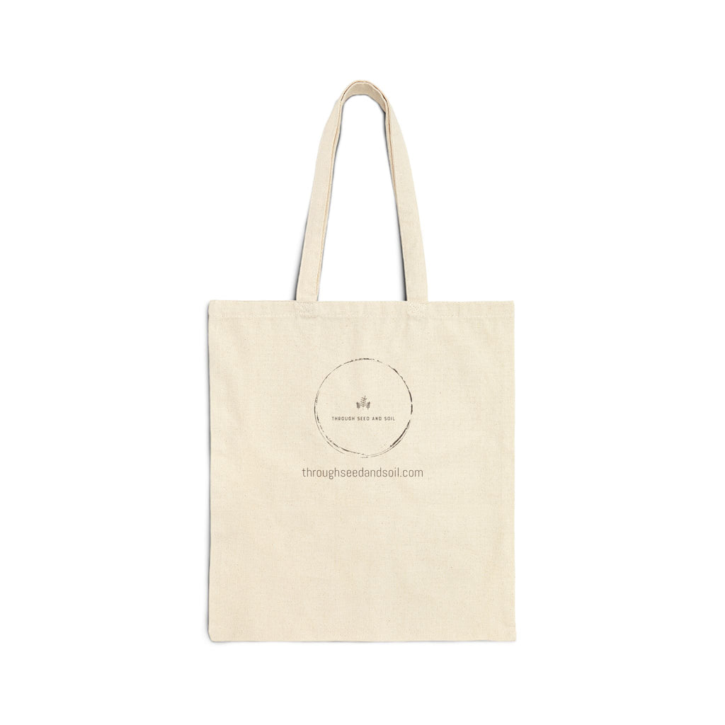 Locally Grown Floral Tote Bag – Cotton Canvas Market Bag