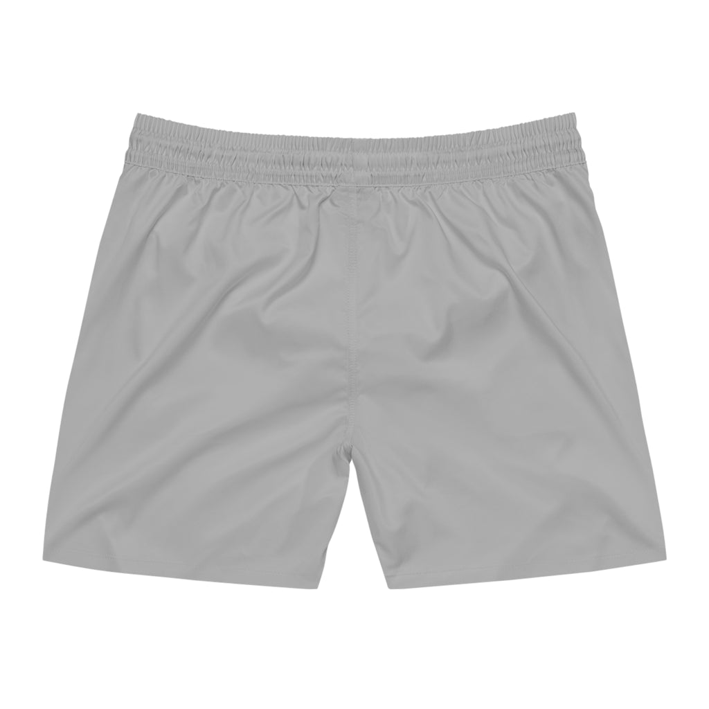 Skull Crest Swim Shorts — 'The Diamond Disruptors' Graphic Mid-Length Trunks