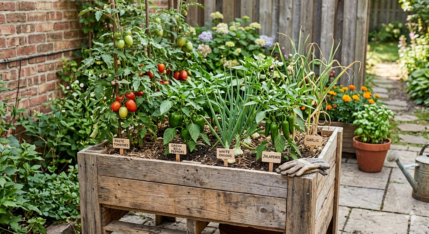Salsa Basket Garden in Recycled Pallet Planter - Preorder now!